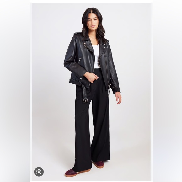 NWT ENA PELLY NEW YORKER OVERSIZED LEATHER JACKET SZ 2 - Picture 8 of 13